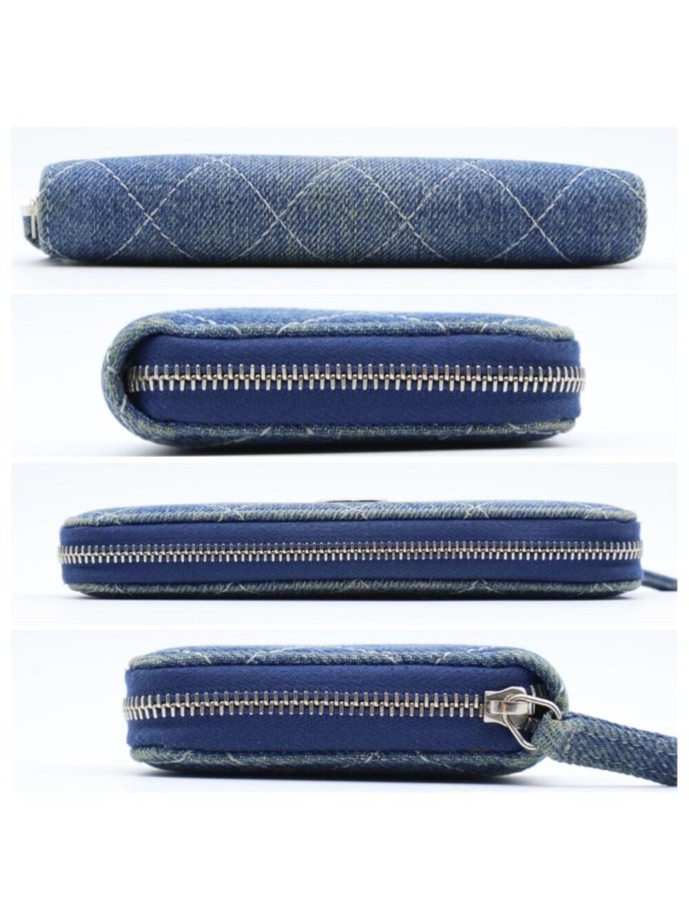 Chanel Quilted Denim Compact Zip Wallet - Picture 9 of 10